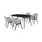 Armen Living Westmont and Renzo Gray and Black 5 Piece Dining Set SETWEDI5REBLGR - alternate 1
